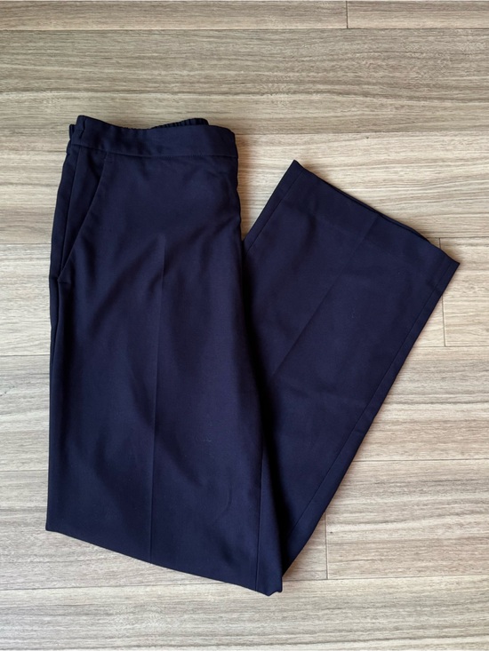 Zara Pants - ZARA Navy Blue Elastic Waistband Trousers Size XL